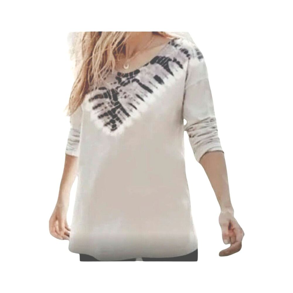 J. Jill Pure Jill Soft & Relaxed Womens Tie Dyed Gray Tunic Size XL